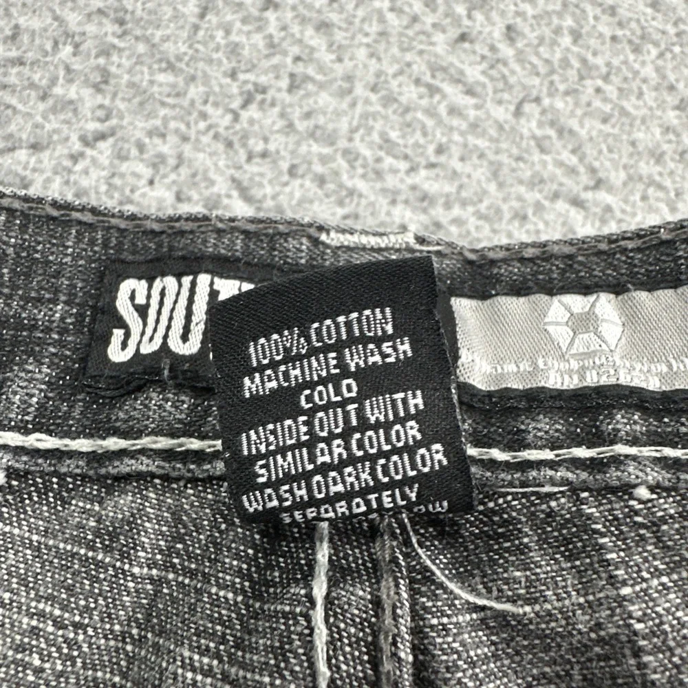 VTG Y2K Southpole Baggy Wide Leg Jeans Youth Boys Size 20 Blue Spellout Logo